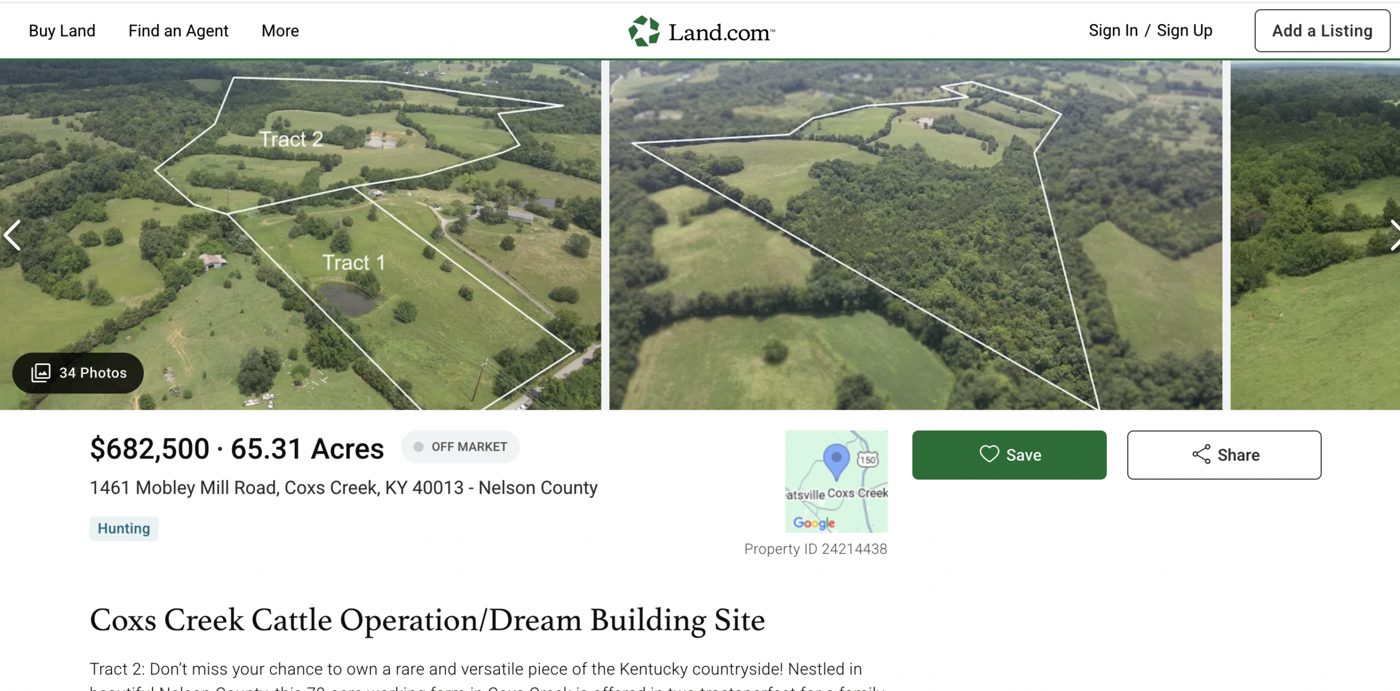 5.32 Acre Project in Nelson County, KY